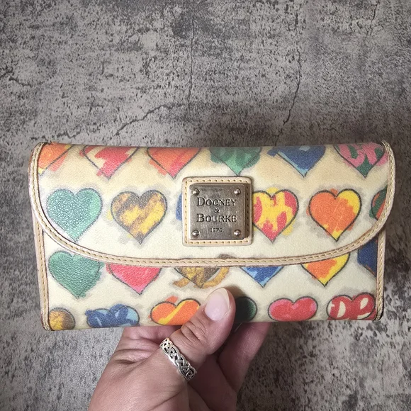 Dooney & Bourke Multicolor Heart Wallet - Picture 3 of 7